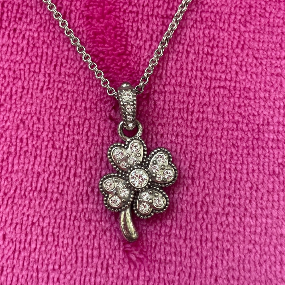Brighton silver clover necklace 🍀